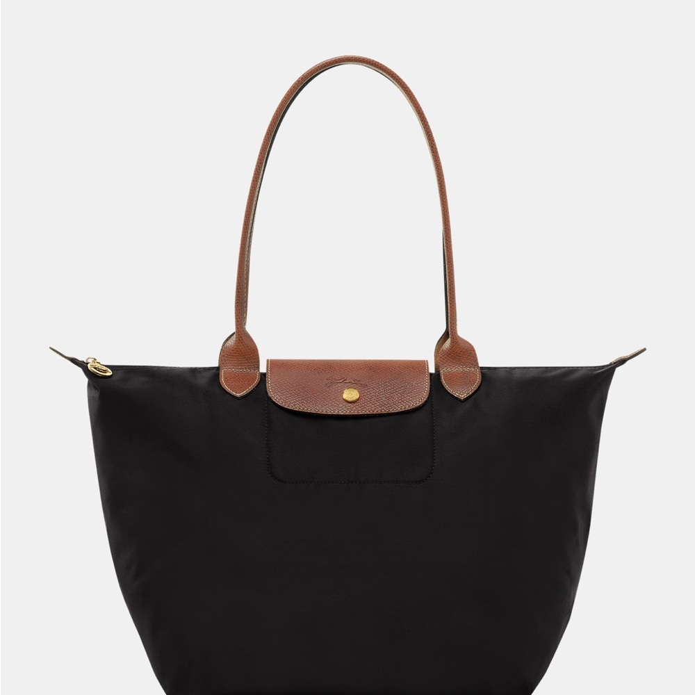 Longchamp Black and Brown Tote Bag